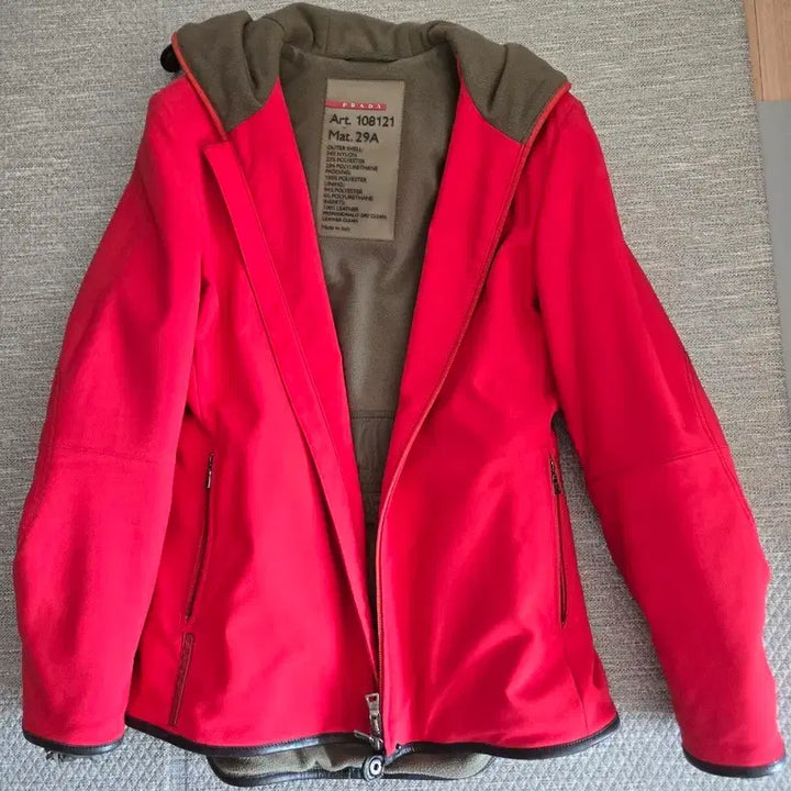 [BUNJANG] Prada Red Hooded Jacket / 프라다 레드 후드 자켓