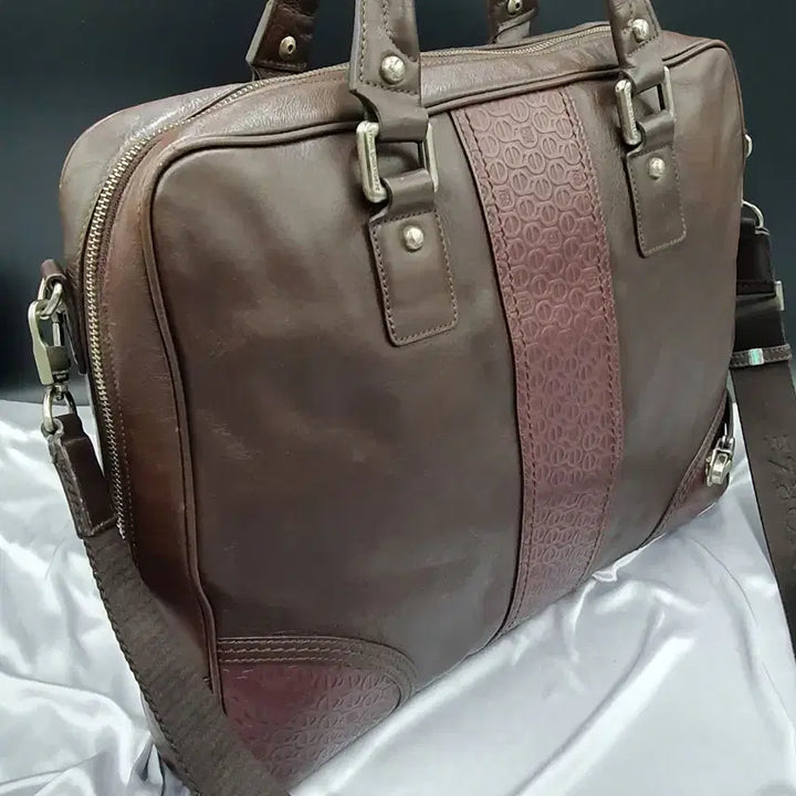 [BUNJANG] Louis Quatorze Leather Briefcase / 루이까또즈 가죽 노트북수납 서류가방 책가방 중고 가방 은피아노
