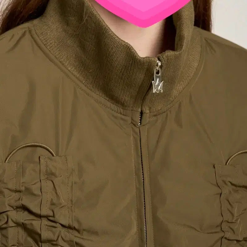 [BUNJANG] O'2nd Cropped Padded Jumper / 오즈세컨 점퍼/패딩점퍼/크롭점퍼/카키점퍼 55~66