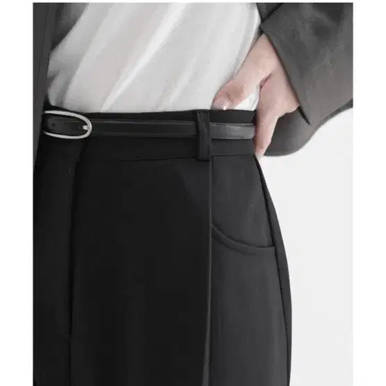 [BUNJANG] UUR 015 Classic Belt Black Point Silver Round / 새상품 유유알 uur 015 클래식 벨트 블랙 포인트 실버 라운드