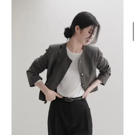 [BUNJANG] UUR 015 Classic Belt Black Point Silver Round / 새상품 유유알 uur 015 클래식 벨트 블랙 포인트 실버 라운드