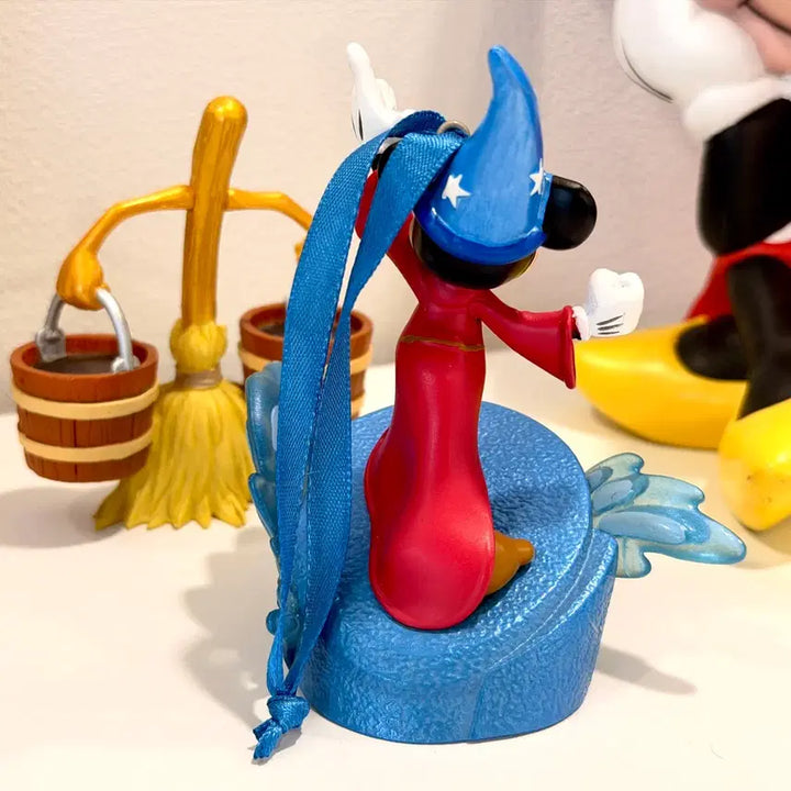 [BUNJANG] Disney Fantasia Mickey Mouse Wizard Ornament with Broom / 세트) 디즈니 판타지아 미키 오너먼트 빗자루 피규어 마법사 미키마우스