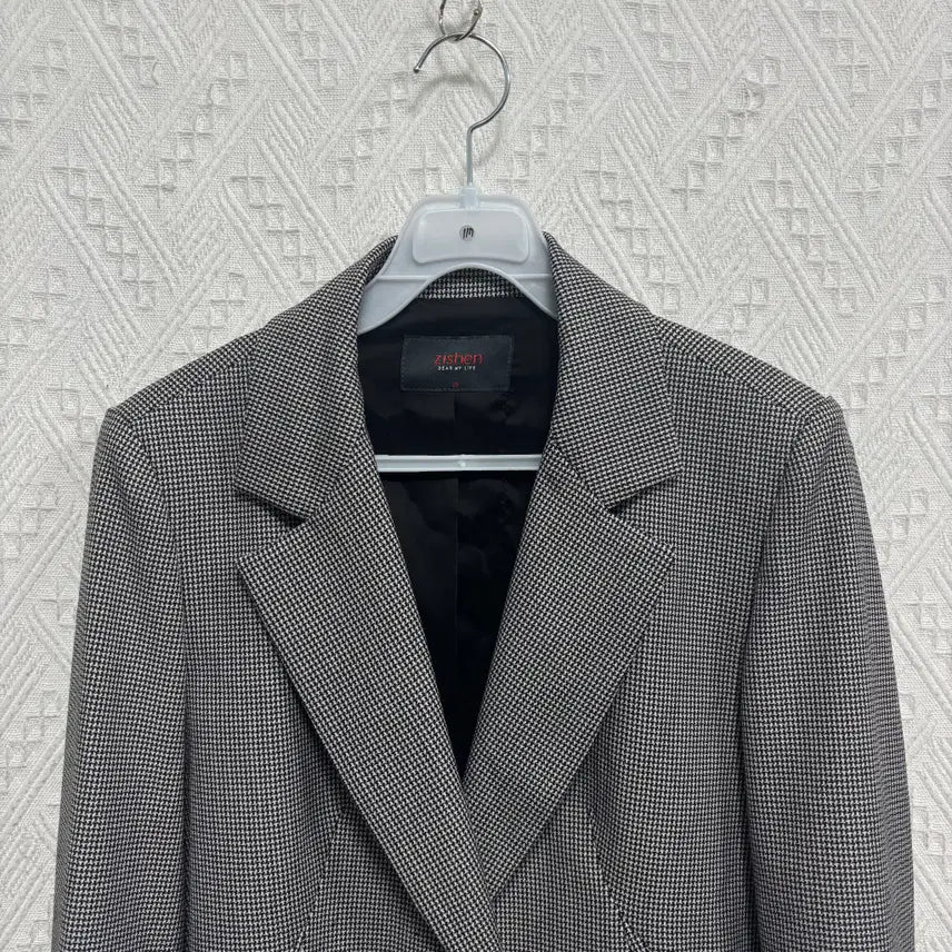 [BUNJANG] Zishen Check Blazer Jacket (95) / A117 지센 체크 블레이저 자켓 95