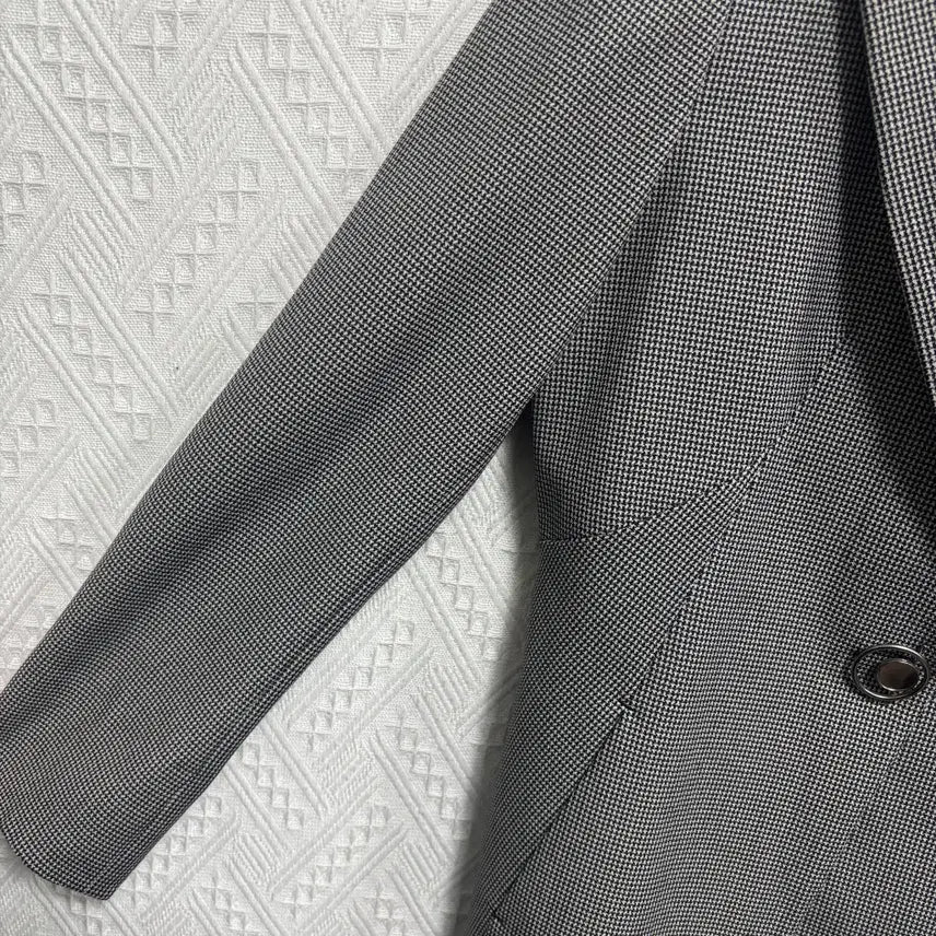 [BUNJANG] Zishen Check Blazer Jacket (95) / A117 지센 체크 블레이저 자켓 95
