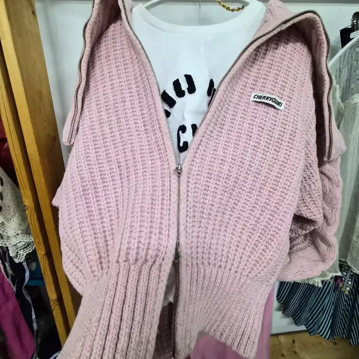 [BUNJANG] Cherrykuri Sailor Knit Zip-up / 체리퀴리  쎄일러 니트 집업