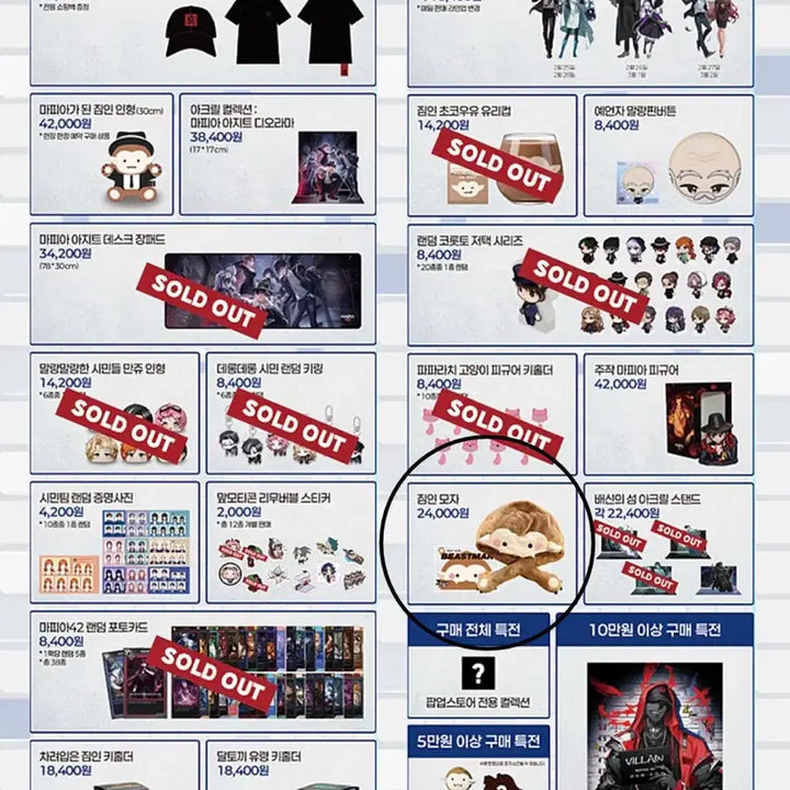 [BUNJANG] Mafia42 Jimin Hat Merchandise / 마피아42 팝업 짐인 모자 굿즈