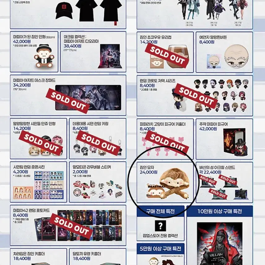 [BUNJANG] Mafia42 Jimin Hat Merchandise / 마피아42 팝업 짐인 모자 굿즈