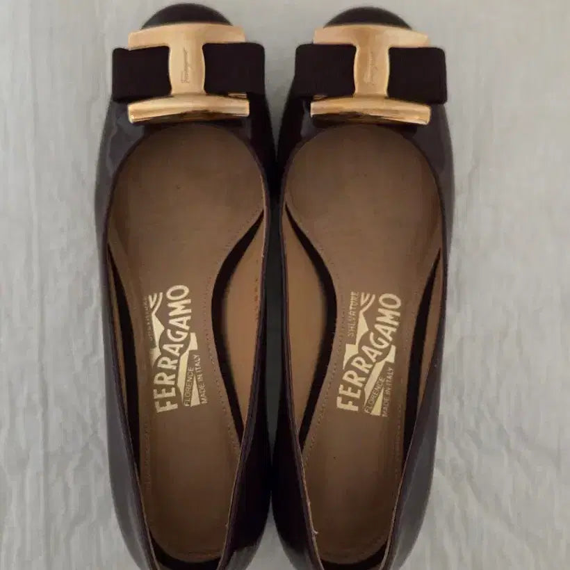 [BUNJANG] Salvatore Ferragamo Patent Leather Heels Burgundy / 페라가모 구두