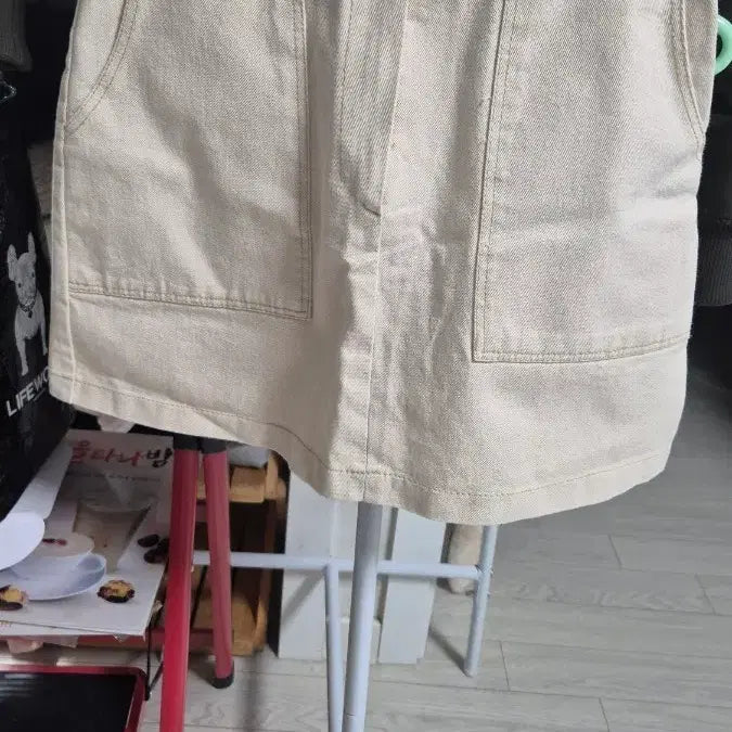 [BUNJANG] Ivory Denim Mini Skirt / 아이보리 데님 미니스커트