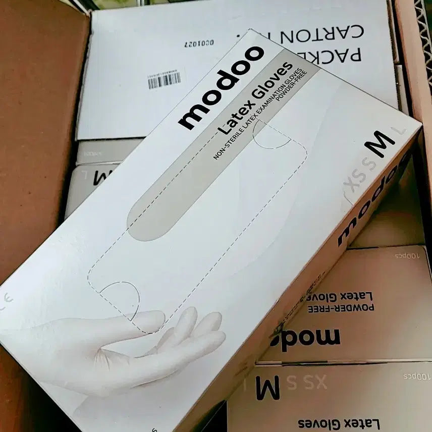 [BUNJANG] Generic Latex Gloves M Size 100pcs / 모두 라텍스 장갑 100매 M사이즈