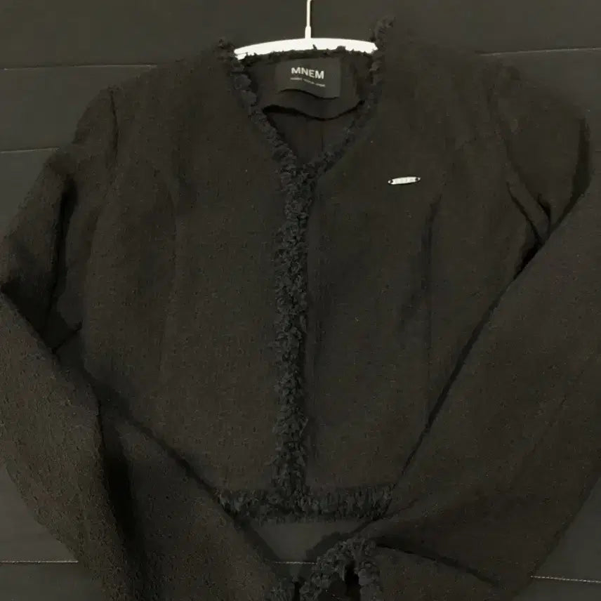 [SOLD OUT] 므넴 sheer tweed jacket (black)