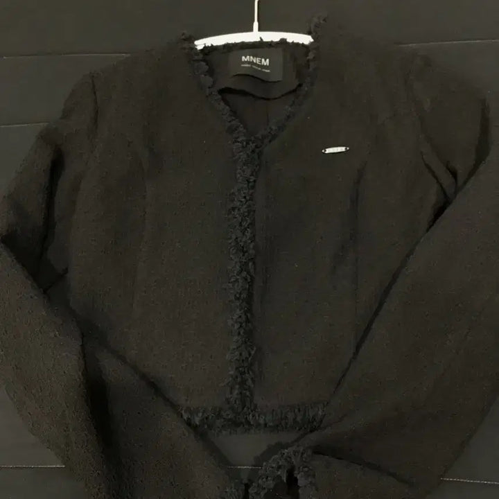 [SOLD OUT] 므넴 sheer tweed jacket (black)
