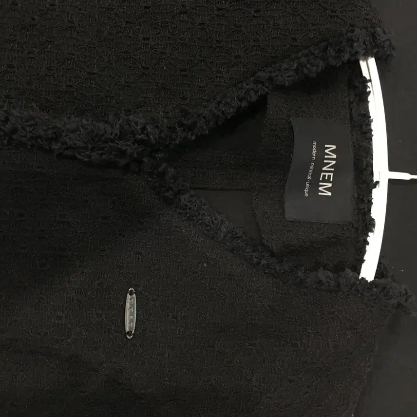 [SOLD OUT] 므넴 sheer tweed jacket (black)