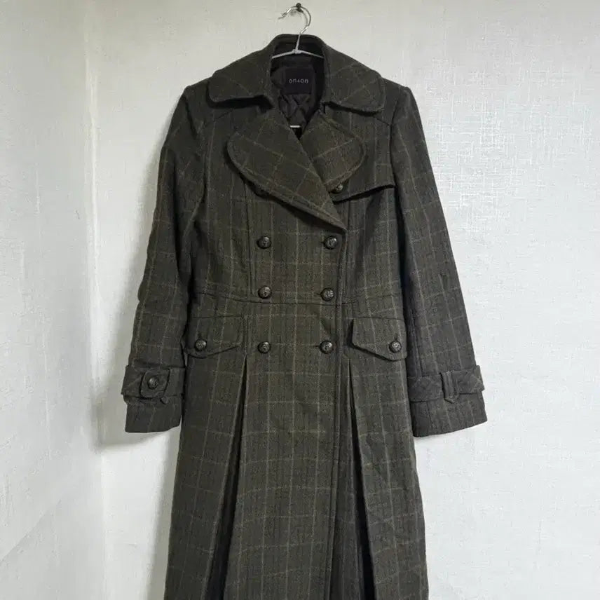 [BUNJANG] ON&amp;ON Check Long Coat / ON&amp;ON 체크 롱코트
