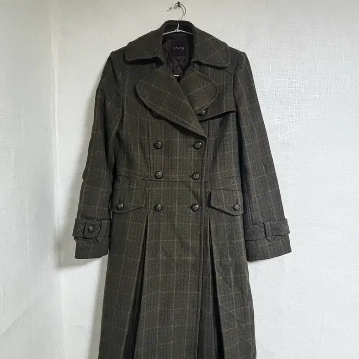 [BUNJANG] ON&amp;ON Check Long Coat / ON&amp;ON 체크 롱코트