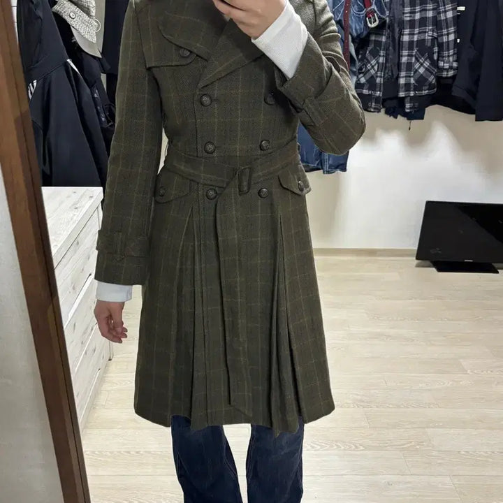 [BUNJANG] ON&amp;ON Check Long Coat / ON&amp;ON 체크 롱코트