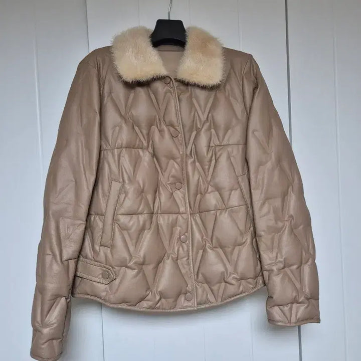 [BUNJANG] GGPX Faux Leather Goose Down Jumper (Size 55) / GGPX 페이크 레더 구스 점퍼(55)