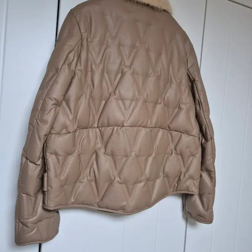 [BUNJANG] GGPX Faux Leather Goose Down Jumper (Size 55) / GGPX 페이크 레더 구스 점퍼(55)