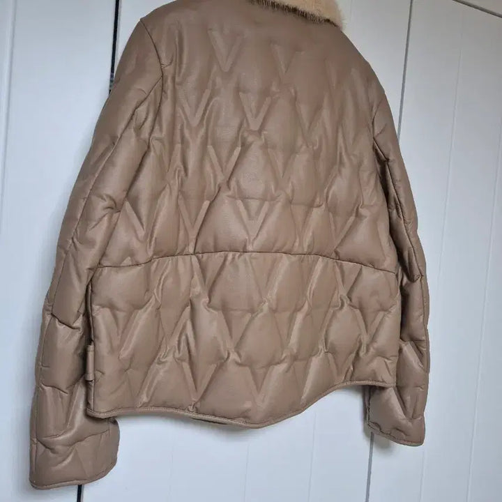 [BUNJANG] GGPX Faux Leather Goose Down Jumper (Size 55) / GGPX 페이크 레더 구스 점퍼(55)