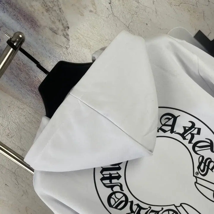 [BUNJANG] Chrome Hearts Big Logo Cross Hoodie Zip-up / 크롬하츠 후드 집업 화이트색상 빅로고 십자 후드티 남성