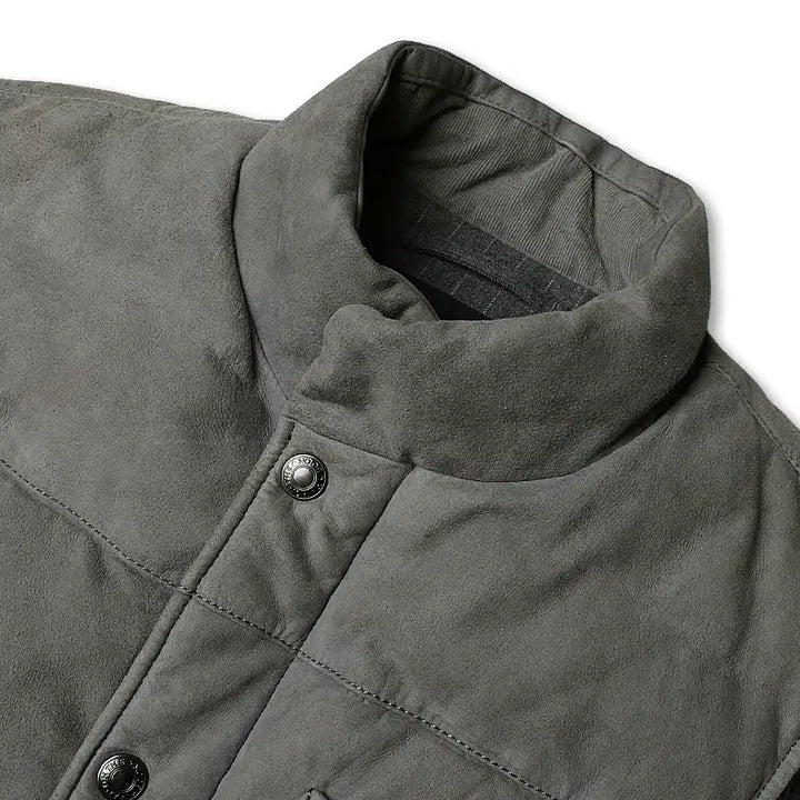 [BUNJANG] Man On The Boon Goat Suede Goose Down Padded Vest / 맨온더분 [Man On The Boon] 염소 스웨이드 구스 패딩 베스트