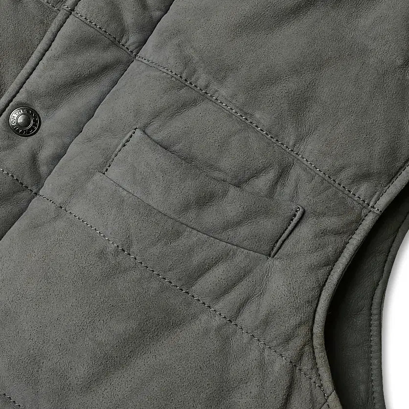 [BUNJANG] Man On The Boon Goat Suede Goose Down Padded Vest / 맨온더분 [Man On The Boon] 염소 스웨이드 구스 패딩 베스트