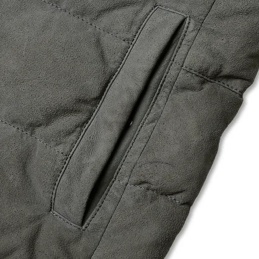 [BUNJANG] Man On The Boon Goat Suede Goose Down Padded Vest / 맨온더분 [Man On The Boon] 염소 스웨이드 구스 패딩 베스트