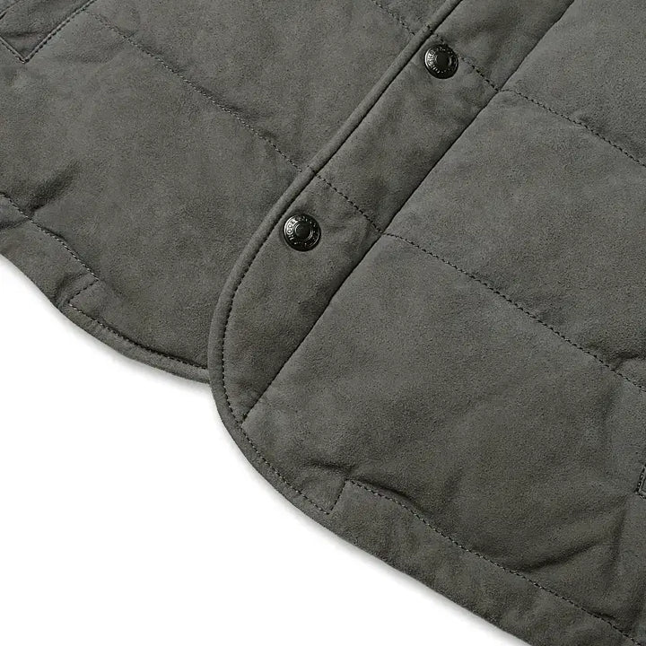 [BUNJANG] Man On The Boon Goat Suede Goose Down Padded Vest / 맨온더분 [Man On The Boon] 염소 스웨이드 구스 패딩 베스트