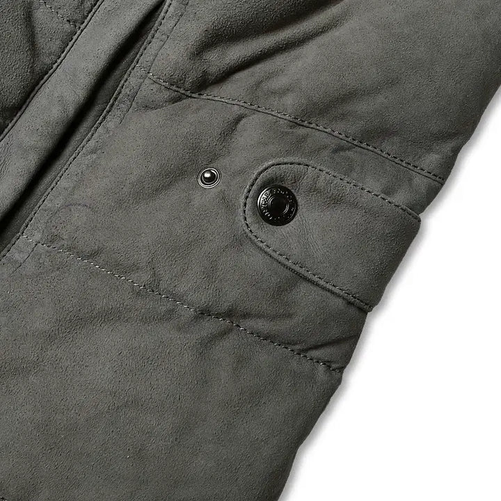 [BUNJANG] Man On The Boon Goat Suede Goose Down Padded Vest / 맨온더분 [Man On The Boon] 염소 스웨이드 구스 패딩 베스트