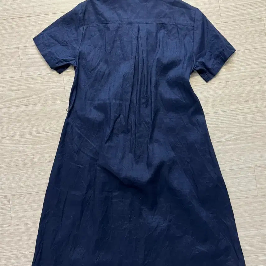[BUNJANG] Uniqlo Linen A-Line Midi Dress / 유니클로 린넨 카라원피스