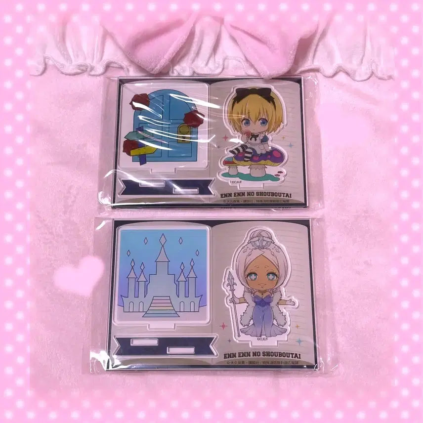 [BUNJANG] Fire Force Iris and Hibana Acrylic Stand Bundle / 불꽃소방대 아이리스 프린세스 히바나 아크릴 스탠드 일괄