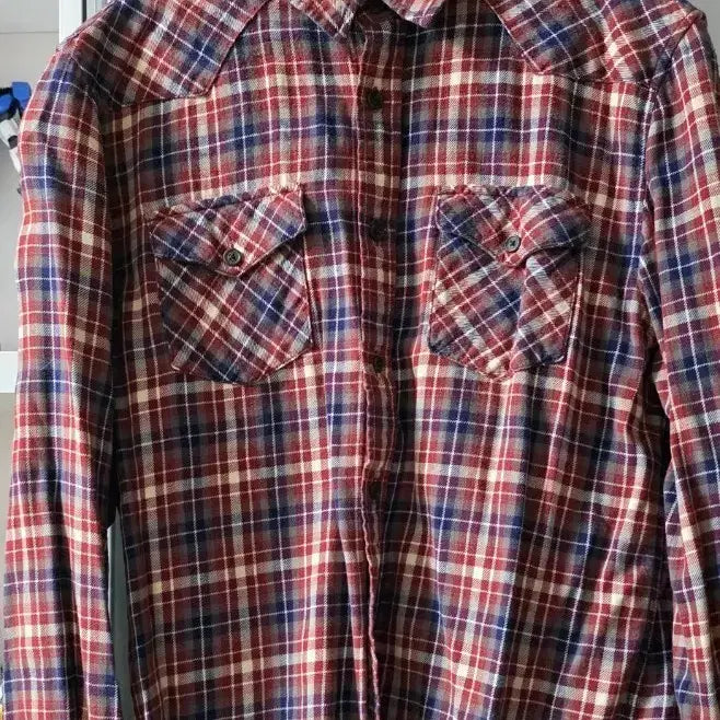 [BUNJANG] Checkered Long Sleeve Shirt / 체크 남방 셔츠 긴팔