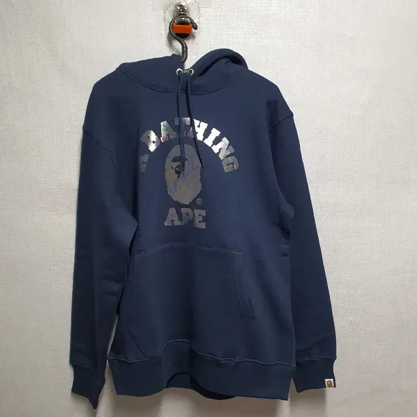 [BUNJANG] BAPE Hologram Logo Hoodie Navy XL / 베이프 홀로그램 로고 후드 네이비xl
