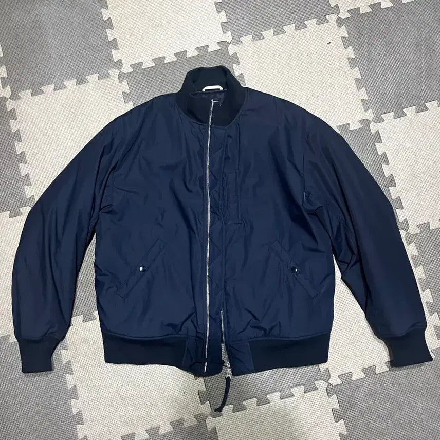 [BUNJANG] Nanamica Pilgrim Varsity Jacket Navy / 나나미카 필그림 바시티 자켓 네이비