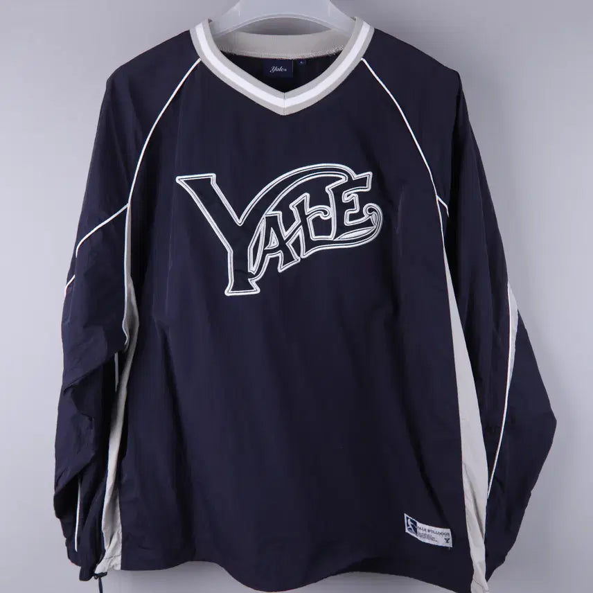 [BUNJANG] Yale Nylon Sports Team Jersey Long Sleeve Navy (L) / 예일 나일론 스포츠 팀 저지 롱슬리브 네이비 (L)