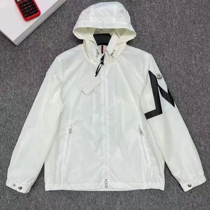 [BUNJANG] Moncler Nylon Windbreaker Jacket Unisex / 몽클레어 후드 집업 바람막이 엠자로고 와팬로고 나일론 남녀공용