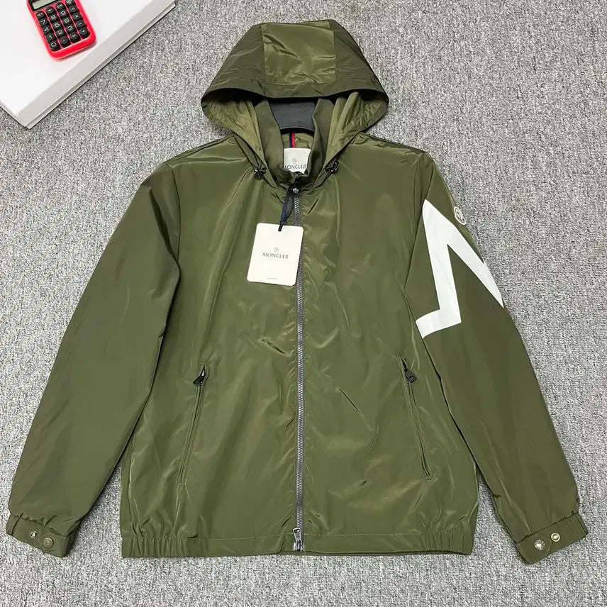 [BUNJANG] Moncler Nylon Windbreaker Jacket Unisex / 몽클레어 후드 집업 바람막이 엠자로고 와팬로고 나일론 남녀공용