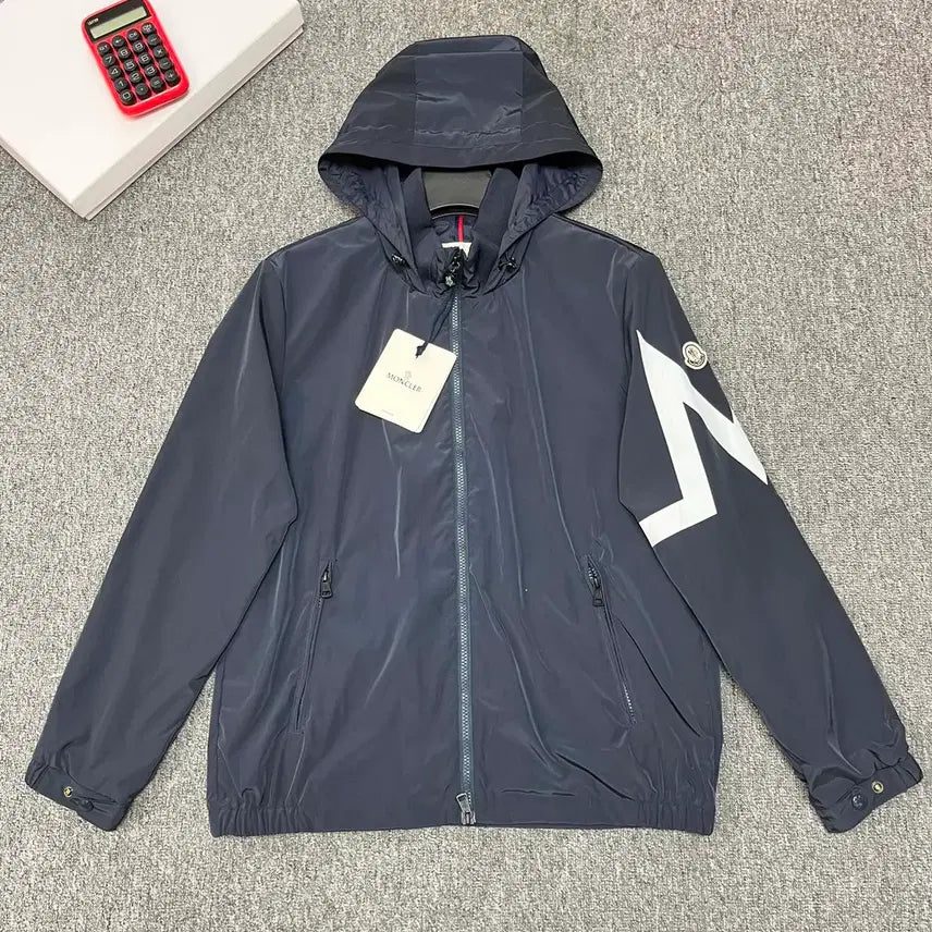 [BUNJANG] Moncler Nylon Windbreaker Jacket Unisex / 몽클레어 후드 집업 바람막이 엠자로고 와팬로고 나일론 남녀공용