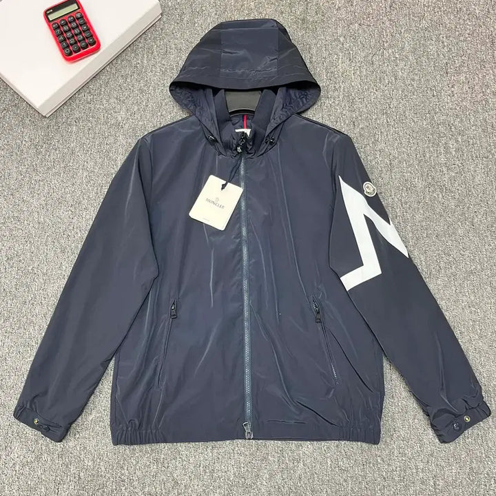 [BUNJANG] Moncler Nylon Windbreaker Jacket Unisex / 몽클레어 후드 집업 바람막이 엠자로고 와팬로고 나일론 남녀공용