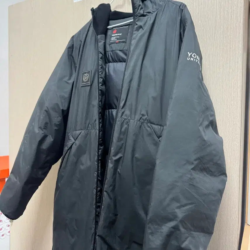 [BUNJANG] Yongin University Black Padded Jacket / 용인대학교 검정색 패딩 자켓