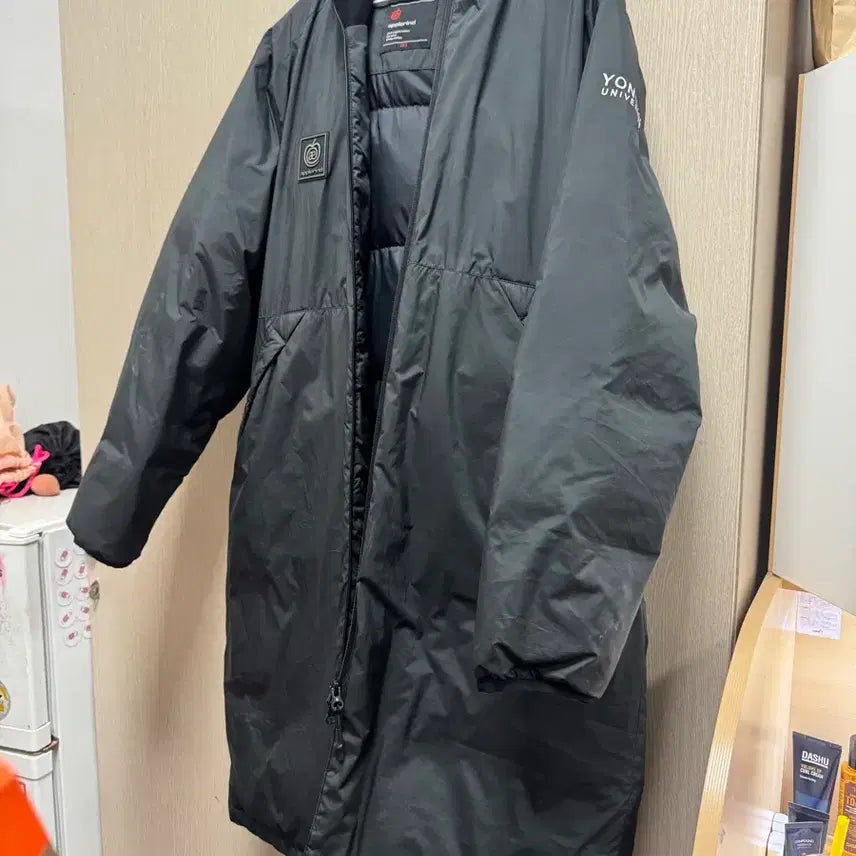 [BUNJANG] Yongin University Black Padded Jacket / 용인대학교 검정색 패딩 자켓