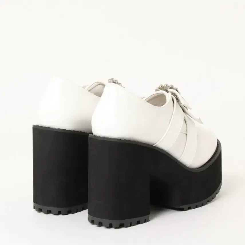 [BUNJANG] Ata Girl White Platform Heels / 아타걸 화이트 통굽 구두 양산형 지뢰계 버블즈 노에미