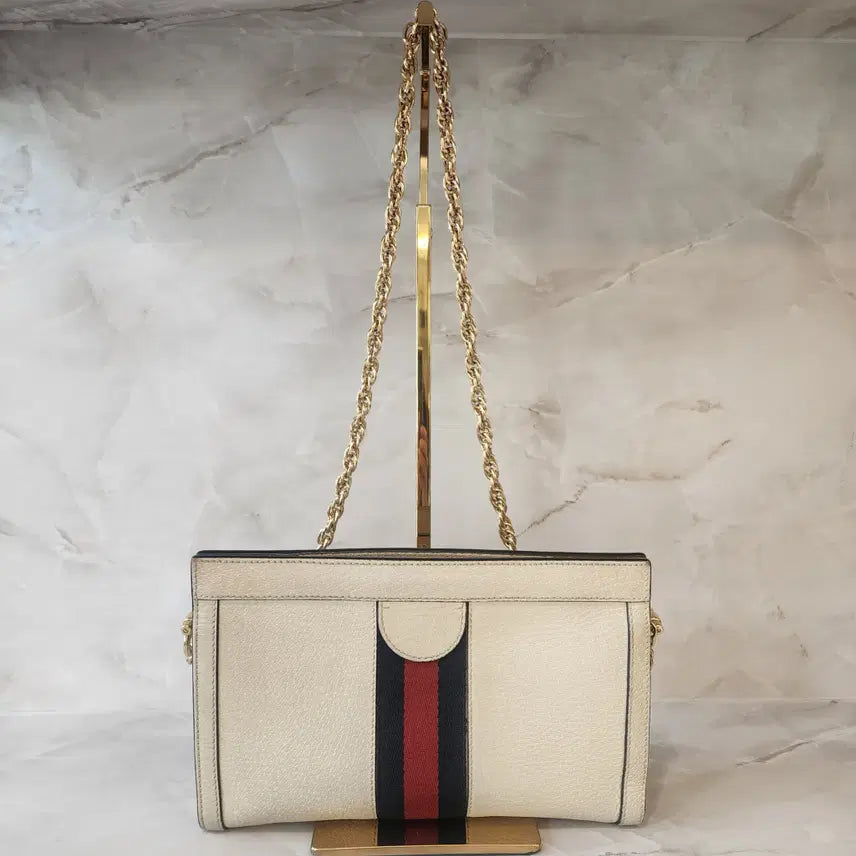 [BUNJANG] Gucci Ophidia GG Gold Chain Shoulder Bag / 구찌 오피디아 GG 금장 로고 체인 숄더백 503877