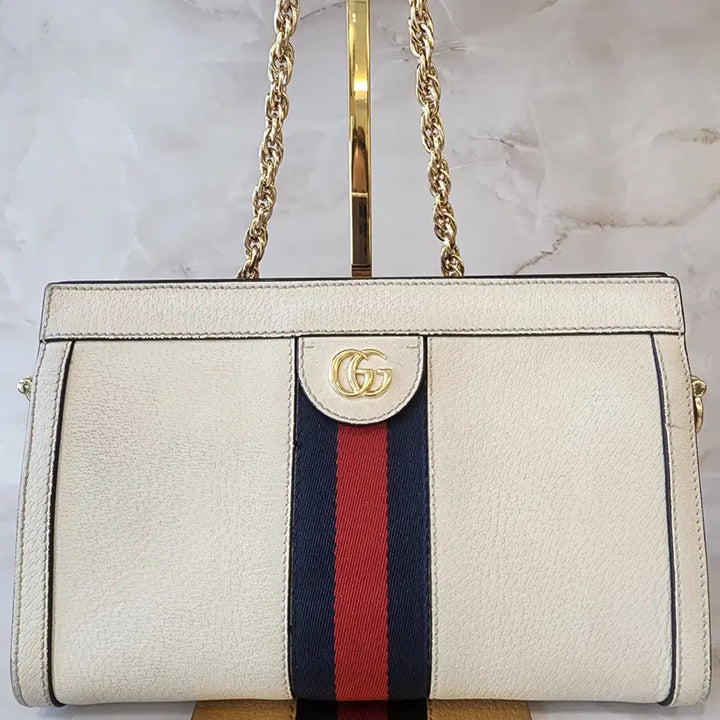 [BUNJANG] Gucci Ophidia GG Gold Chain Shoulder Bag / 구찌 오피디아 GG 금장 로고 체인 숄더백 503877