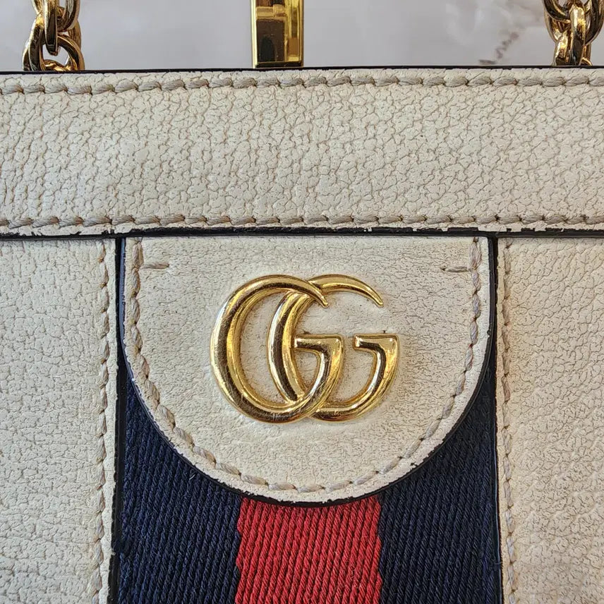 [BUNJANG] Gucci Ophidia GG Gold Chain Shoulder Bag / 구찌 오피디아 GG 금장 로고 체인 숄더백 503877