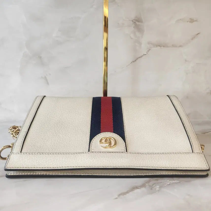 [BUNJANG] Gucci Ophidia GG Gold Chain Shoulder Bag / 구찌 오피디아 GG 금장 로고 체인 숄더백 503877