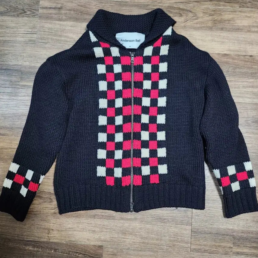 [BUNJANG] Andersson Bell Checkerboard Cowichan Sweater / 앤더슨벨 체커 보드 코위찬