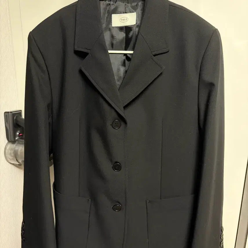 [BUNJANG] Alluni Basic Black Blazer Jacket / 올유니 기본 블랙 블레이져 자켓