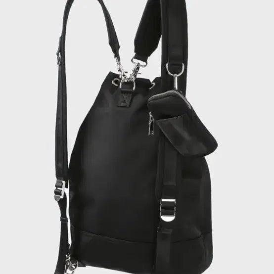 [BUNJANG] 4our b Black Bucket Backpack Crossbody Bag / 미사용 새상품))디자이너 브랜드 4our b 스트링 백팩 크로스백 숄더백