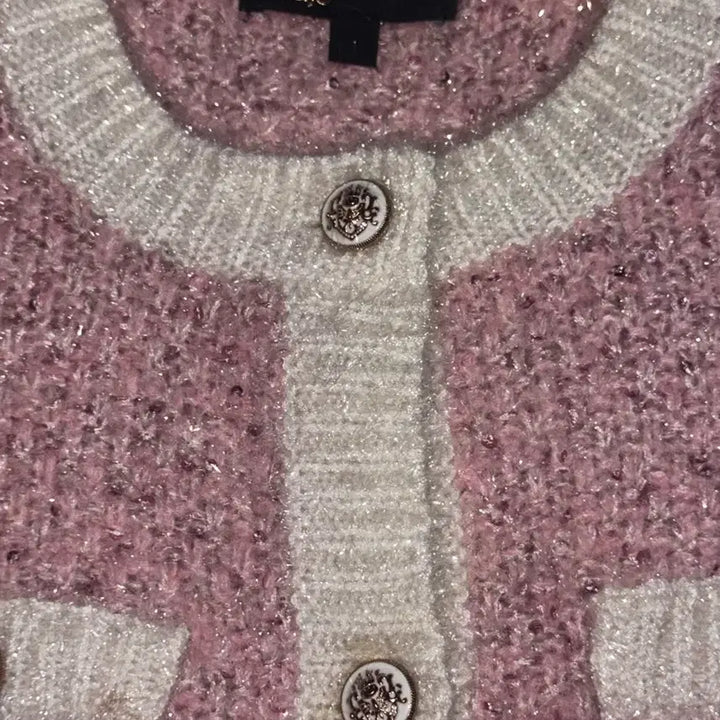 [BUNJANG] Maje Lurex Sequin Cardigan Pink Size 1 / (반택포)마쥬 maje 루렉스 시퀸 가디건 핑크 사이즈 1